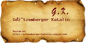 Götzemberger Katalin névjegykártya